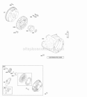 Blower HousingShrouds Flywheel Rewind Starter Diagram and Parts List for 20L132-0110-G1  Briggs and Stratton Engine